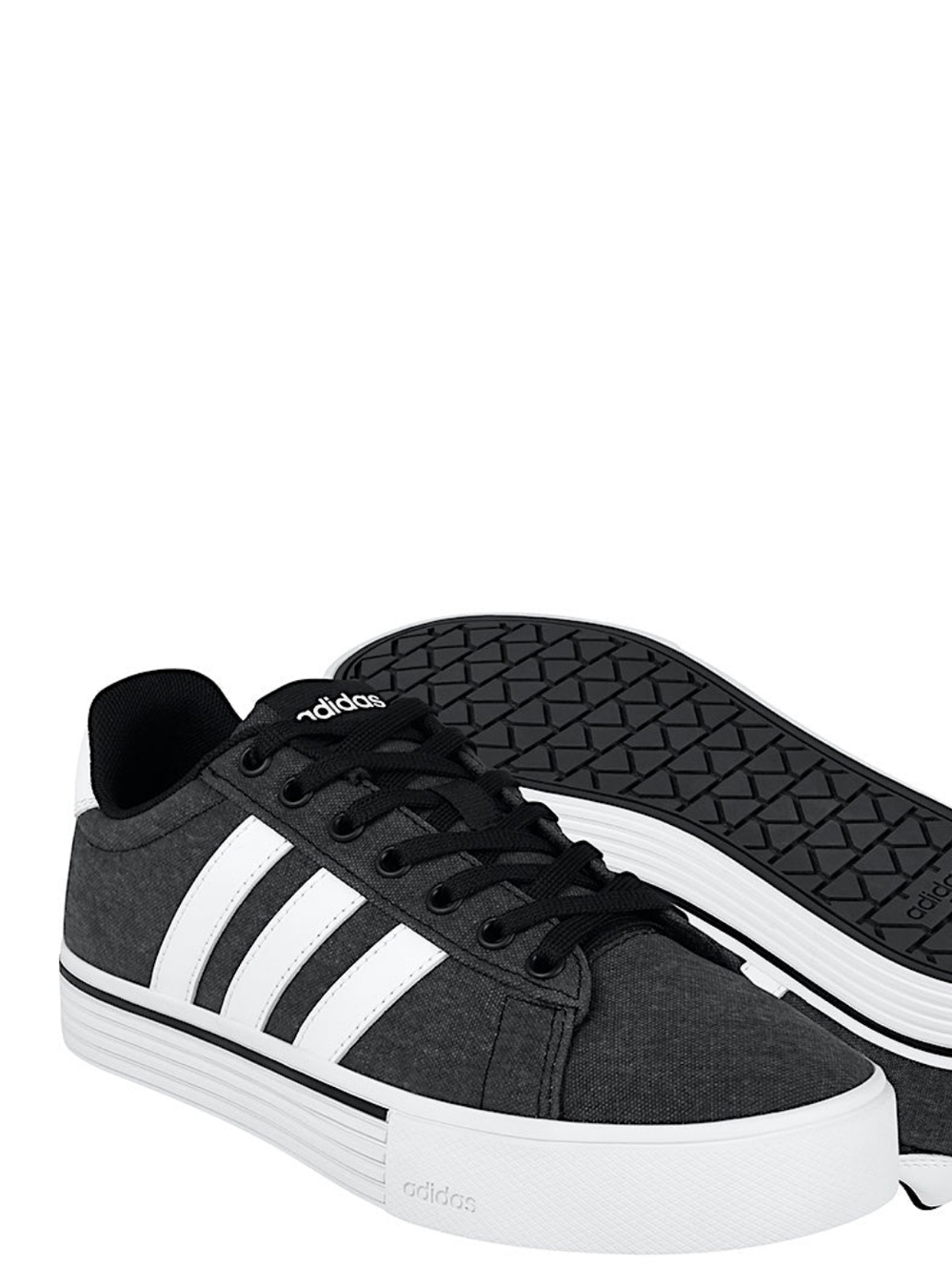 adidas Daily 4.0 Black/Gray & White Casual Canvas Sneakers NWT